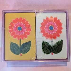 70s Vintage Hallmark Pink and Yellow Daisy Floral Card Set With Case
